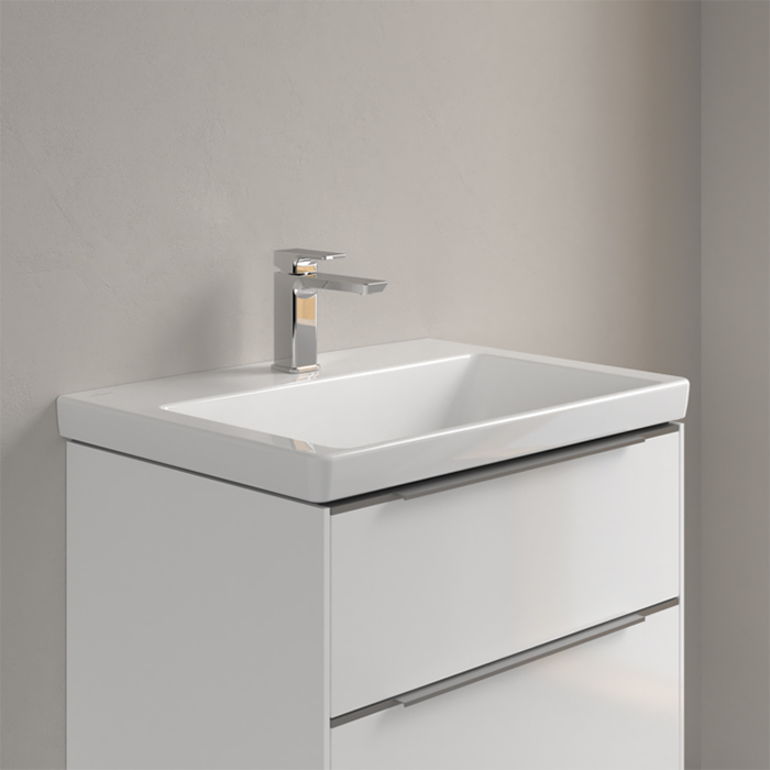 Villeroy&Boch Subway 3.0 Раковина 65х47х16.5см., 1 отв., подвесная, с антигрязевым покрытием CeramicPlus, без перелива, цвет: альпийский белый