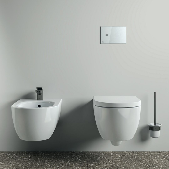 Ideal Standard Conca Туалетный ёршик, подвесной, цвет: PVD Magnetic Grey/ матовое стекло
