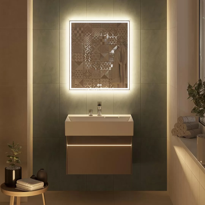 Kerama Marazzi Logica Тумба 67x46x40.3см., подвесная, 2 ящика, цвет: песчаный