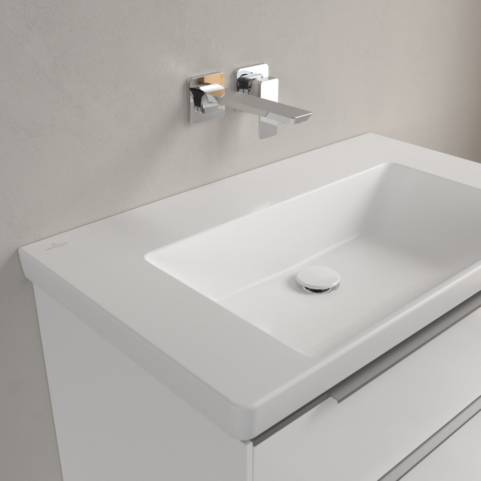 Villeroy&Boch Subway 3.0 Раковина 80х47х16.5см., без отв., подвесная, CeramicPlus, без перелива, цвет: белый камень