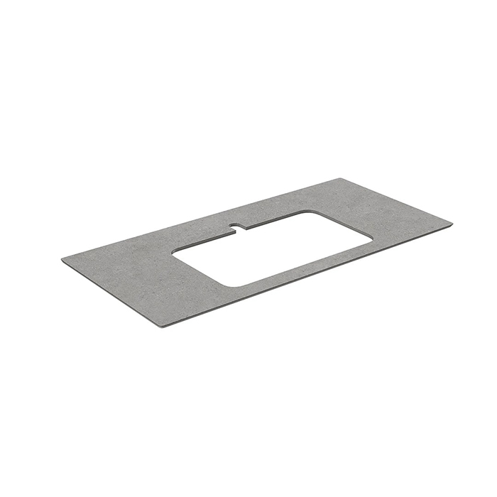 Kerama Marazzi Столешница 100см., из керамогранита, для встраиваемых раковин сверху Фондамента, 1 отв., цвет: серый натуральный