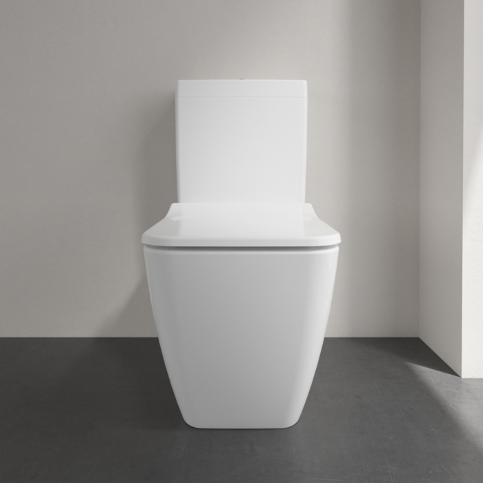 Villeroy&Boch Venticello Унитаз-компакт с открытым смывным краем, моноблок, 37.5х70см, с антигрязевым покрытием CeramicPlus, цвет: белый