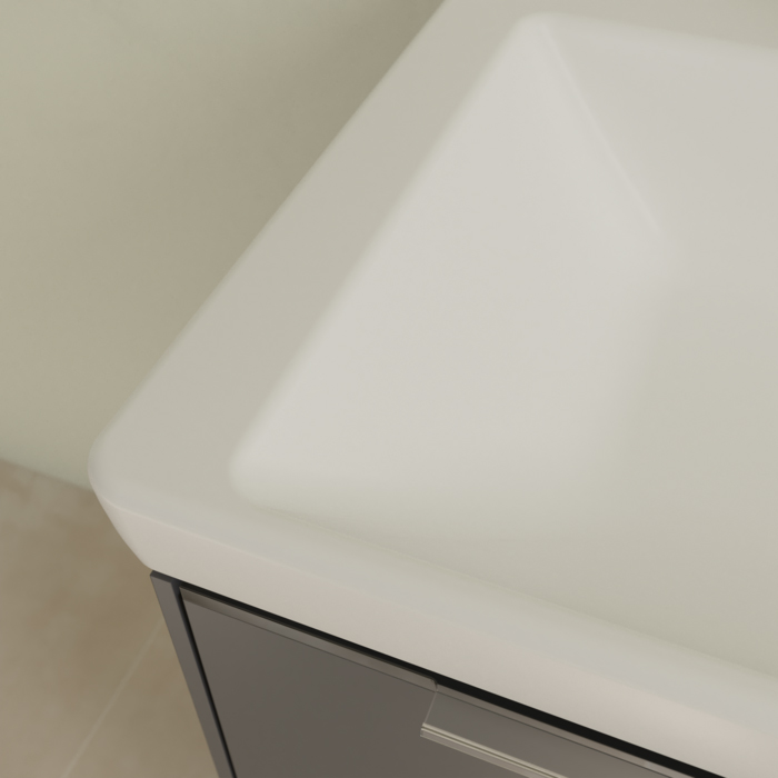 Villeroy&Boch Subway 3.0 Раковина 65х47х16.5см., 1 отв., подвесная, CeramicPlus, с переливом, цвет: белый камень