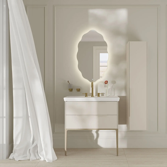 Kerama Marazzi Elegance Зеркало 52см., подвесное, сенсор. смена цвета подсветки и диммер., цвет: белый