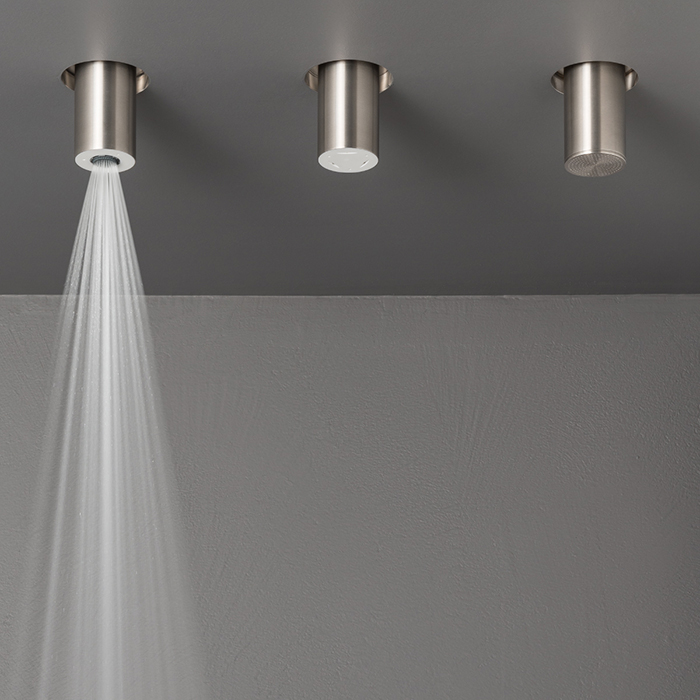 CEA Design FREE IDEAS Верхний душ, полувстраиваемый, потолочный, 1 режим, Conical rain jet, Delrin®, цвет: нержавеющая сталь