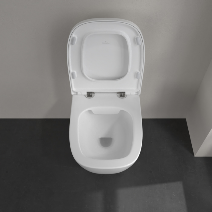 Villeroy&Boch Antheus, Унитаз подвесной, 37.5x56см, с переливом, с антигрязевым покрытием CeramicPlus, цвет: белый
