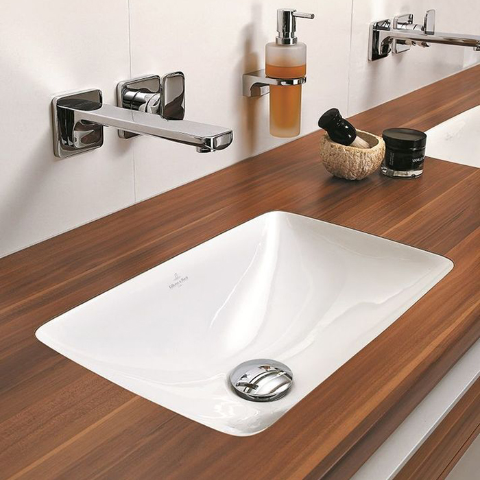 Villeroy&Boch Loop&Friends Раковина 61.5x38см., без отв., под столешницу, с переливом, цвет: альпийский белый