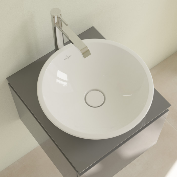 Villeroy&Boch Loop Friends Раковина 43 см, без отв., без перелива, с антигрязевым покрытием CeramicPlus, цвет: белый