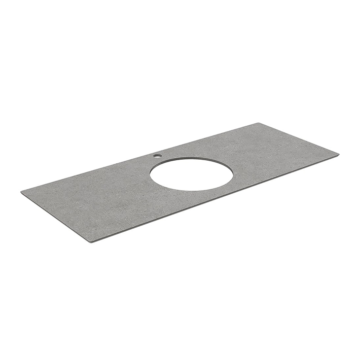 Kerama Marazzi Столешница 120см., из керамогранита, для накладных раковин Фондамента, 1 отв., цвет: серый натуральный