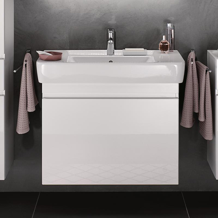 Geberit Renova Nr.1 Plan Тумба с раковиной 77.6х58.6см., подвесная, с 1 выдв. ящиком, цвет: белый