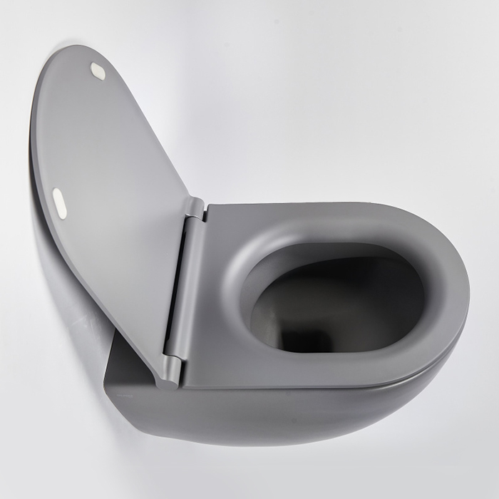 Galassia Dream Унитаз подвесной 52x36см., безободковый RIM, цвет: серый матовый