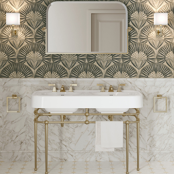 Devon&Devon Gatsby 2 Зеркало 110x65см., подвесное, поворотное, цвет: светлое золото