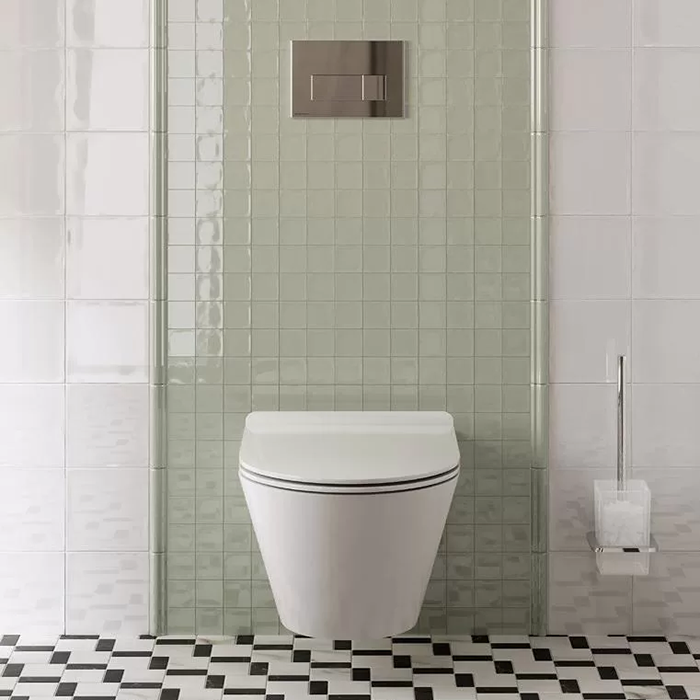 Kerama Marazzi Plaza Modern Унитаз 36x53см., подвесной, безободковый, с крепежом, цвет: белый глянцевый
