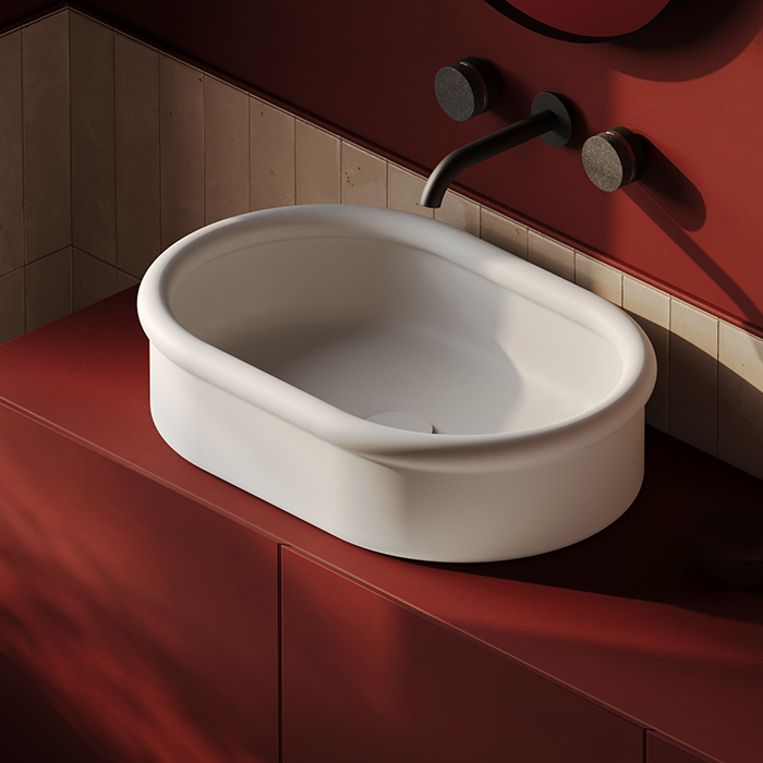 Artceram Brera Раковина 60x40x15см., накладная, без отв., цвет: белый глянцевый