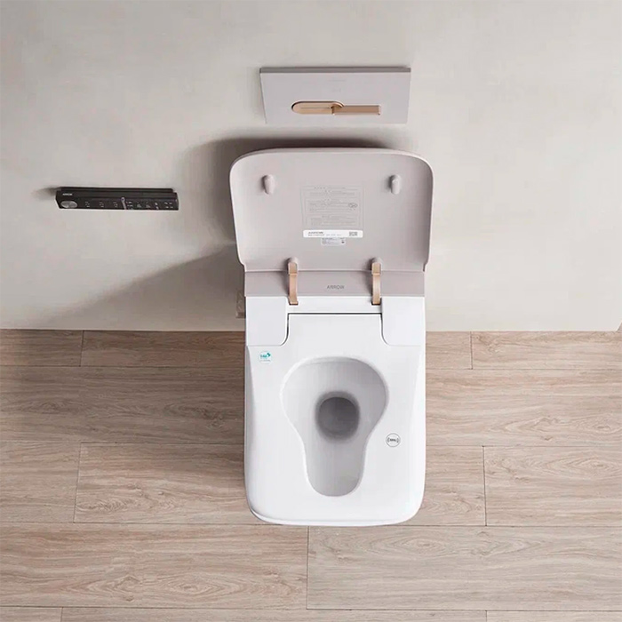 Arrow Glacier Унитаз Smart 41x60см, с функцией биде, подвесной, безободковый, клавиша смыва, цвет: бежевый