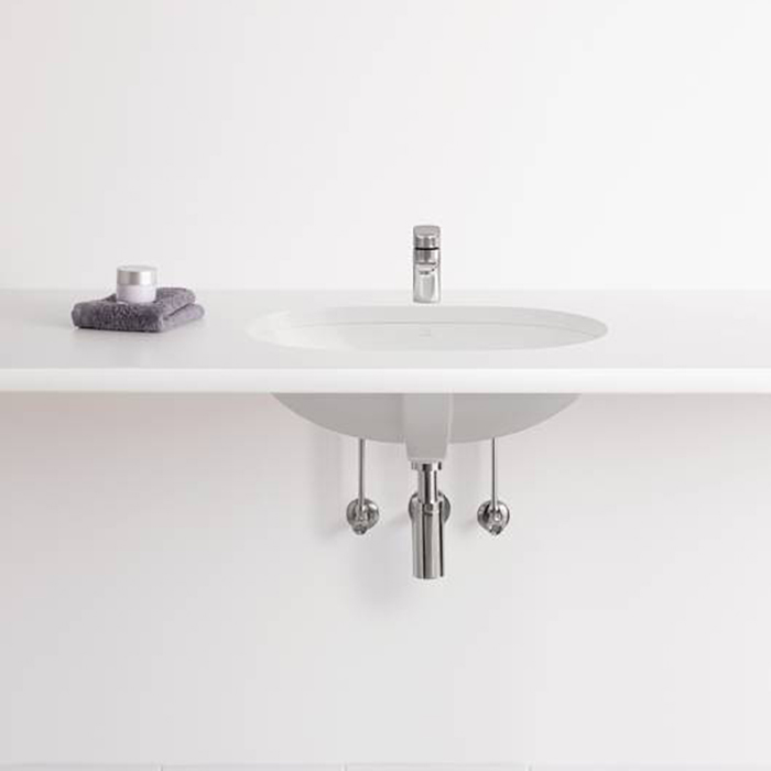 Villeroy&Boch O.novo Раковина 65х40х20.8см., без отв., под столешницу, с переливом, с антигрязевым покрытием CeramicPlus, цвет: альпийский белый