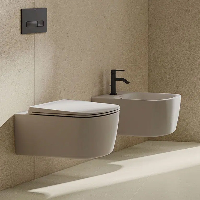 Kludi Resa D Унитаз 36x55см., подвесной, безободковый, с сиденьем-крышкой микролифт, цвет: белый