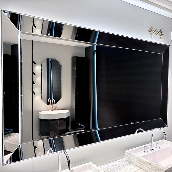 Dushlux Milos Зеркало 180х100см, LED подсветка, отделка рамы: полированная сталь
