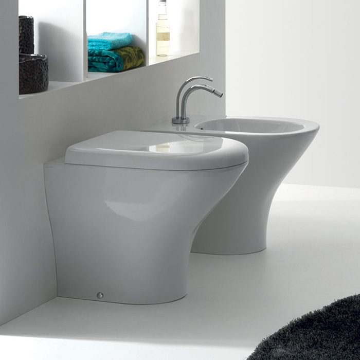 Kerasan Aquatech Унитаз 55х36см., напольный, с крепежом, цвет: белый