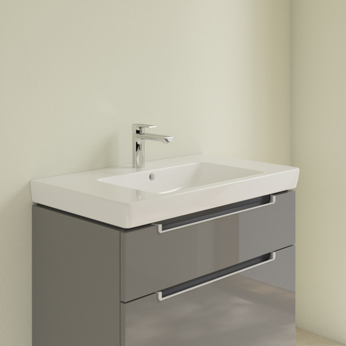 Villeroy&Boch Subway 2.0 Раковина 80x47 см, 1 отв., с переливом, с антигрязевым покрытием CeramicPlus, цвет: белый