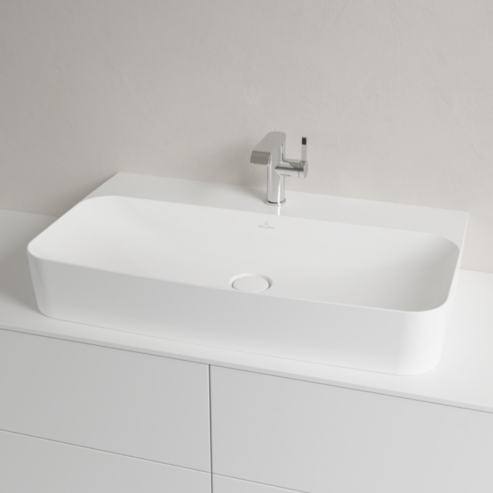 Villeroy&Boch Finion Раковина 80х47 см, 1 отв., с переливом, с антигрязевым покрытием CeramicPlus, цвет: белый