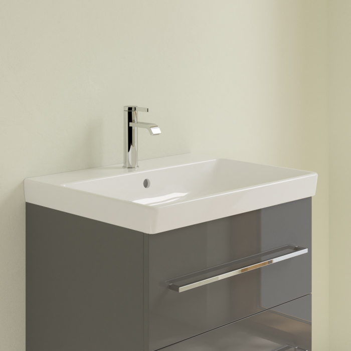 Villeroy&Boch Avento Раковина 60x47 см, 1 отв., с переливом, с антигрязевым покрытием CeramicPlus, цвет: белый