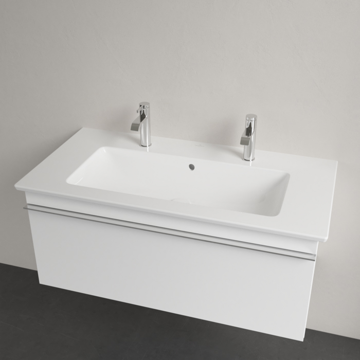 Villeroy&Boch Venticello Раковина 100х50 см, 2 отв., с переливом, цвет: белый