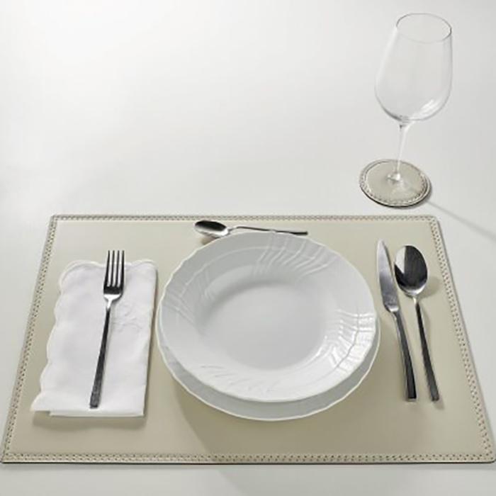 3SC Meridien Коврик 50x0.5x35см, настольный, гладкая кожа, цвет: Avorio