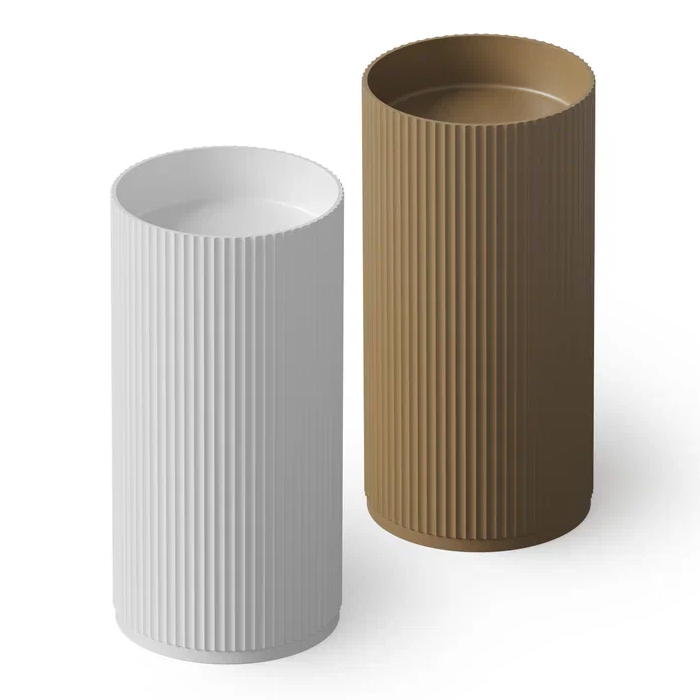 Dea Design Pedestal Basin Раковина 45x45x90см., напольная, без отв., Solid Surface, цвет: White №18