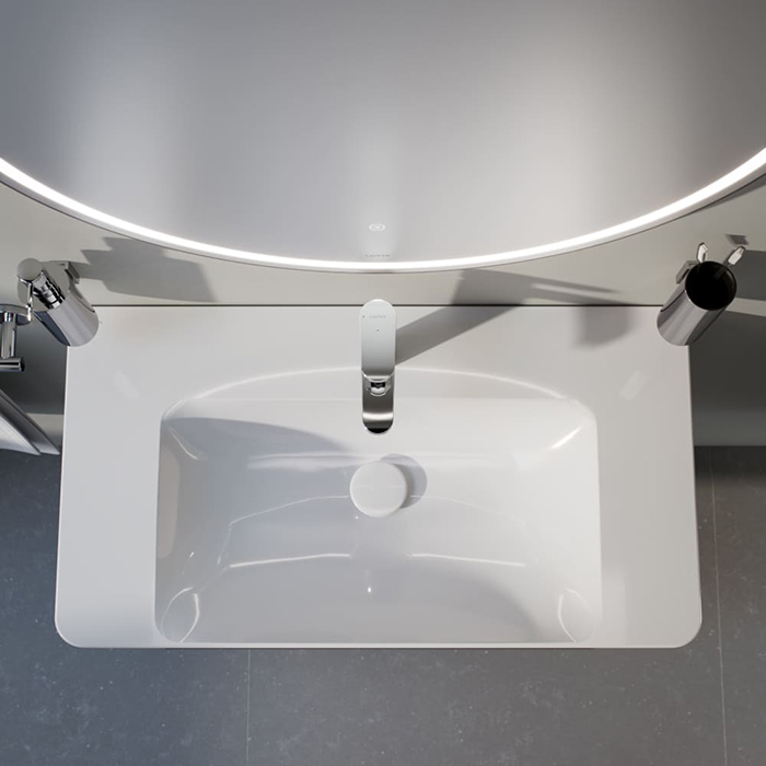 Laufen Base 2.0 Тумба с раковиной 85x45см, подвесная, 2 ящика, цвет: белый матовый