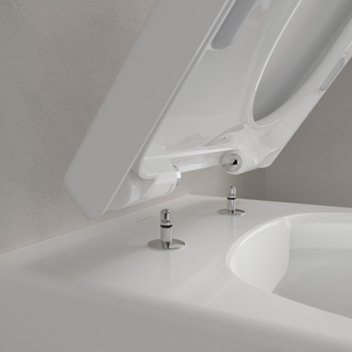 Villeroy&Boch Avento Комплект унитаз-подвесной 37x53см, сиденье QuickRelease, SoftClose, цвет: альпийский белый
