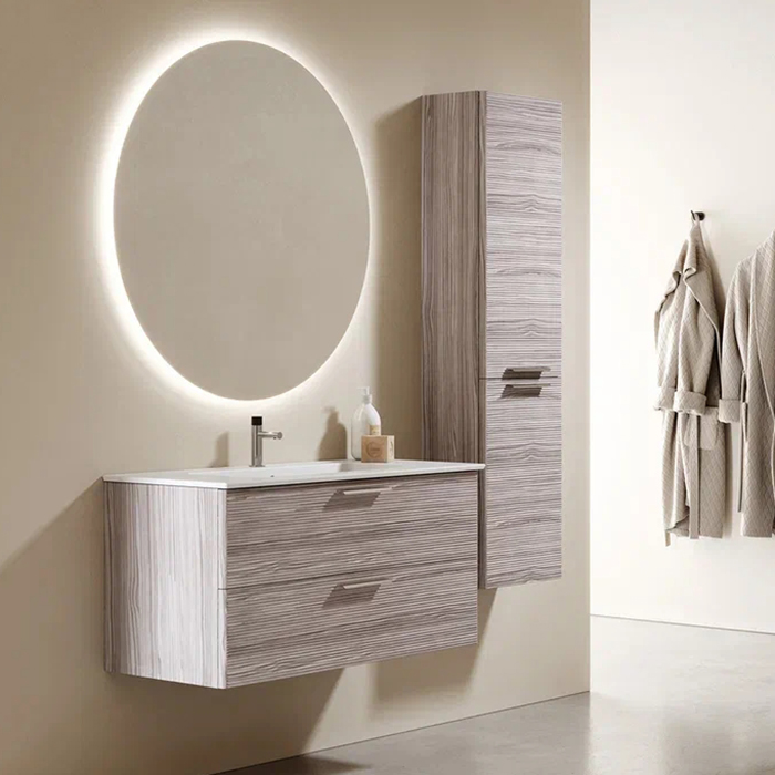 Verona Style Dune Тумба подвесная с раковиной 100х45см, 2 выдв. ящика, цвет: W17 Blonde walnut (Орех блонд)