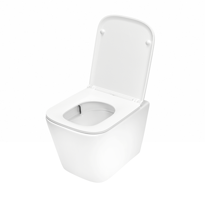 TECEspring R Комплект: унитаз подвесной Regular, безободковый, смыв Torando flush, сиденье Slim с микролифтом и быстрым снятием, цвет: белый