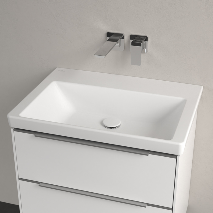 Villeroy&Boch Subway 3.0 Раковина 65х47х16.5см., без отв., подвесная, CeramicPlus, без перелива, цвет: белый камень