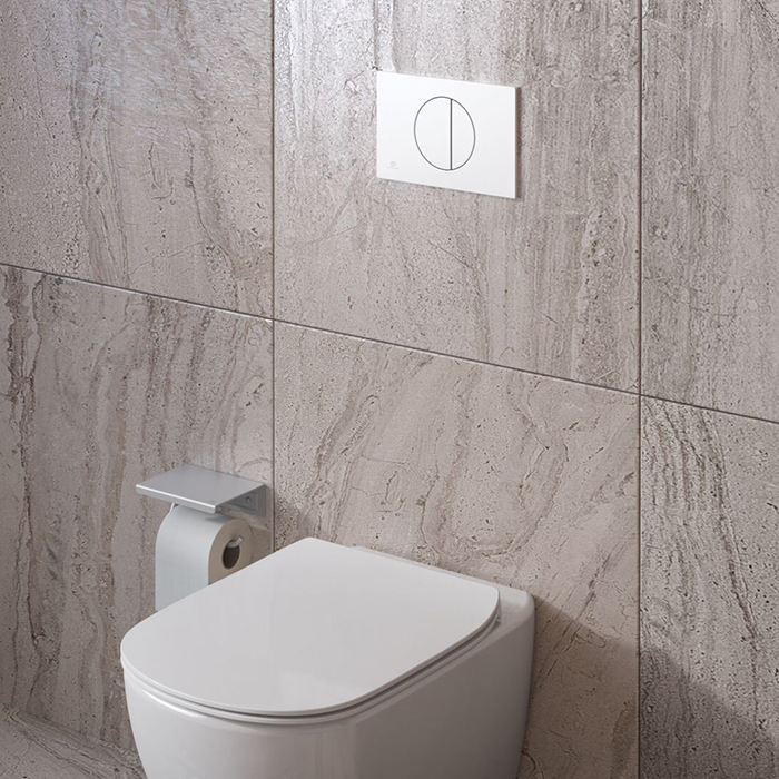 Ideal Standard Oleas Круглая механическая панель смыва, двойной смыв, цвет: серебряный
