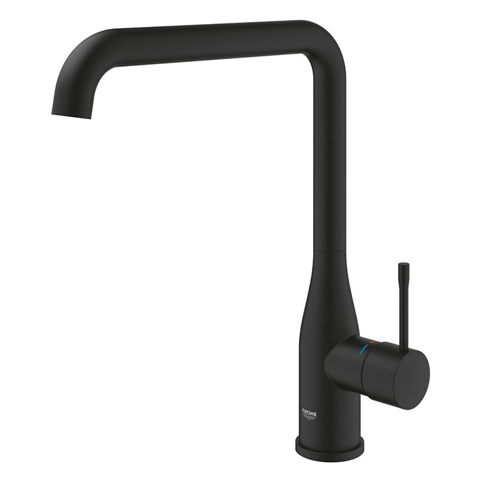 Grohe Essence Смеситель для кухни, высокий, 1 отв., без донного клапана, цвет: фантомный чёрный