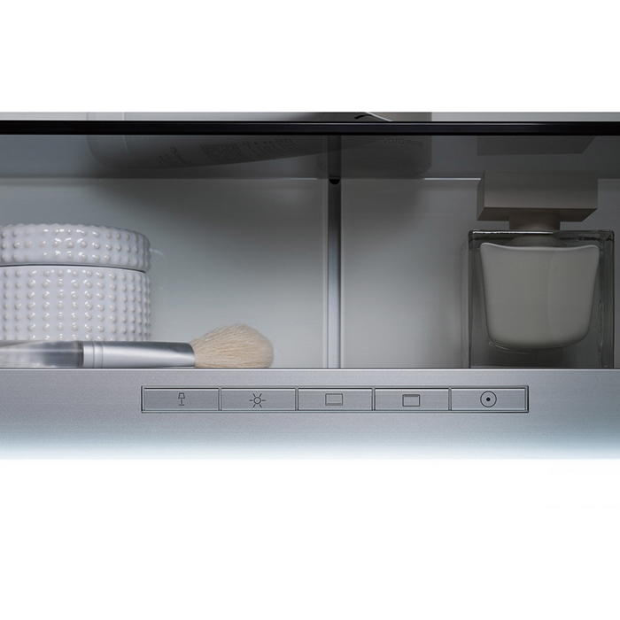 Keuco Royal Modular 2.0 Зеркальный шкаф 80x70x12см., подвесной, LED подсветка, цвет: алюминий серебристый анодированный