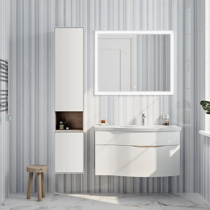 Kerama Marazzi Plaza Modern Пенал 170см., подвесной, цвет: белый