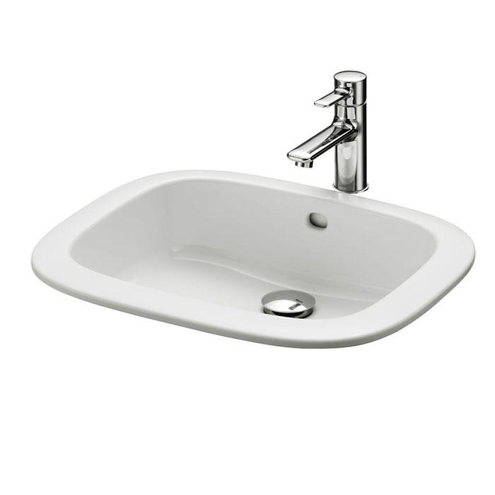 TOTO Public Раковина 53x45x17.7 см, без отв., CeFiONtect, цвет: белый
