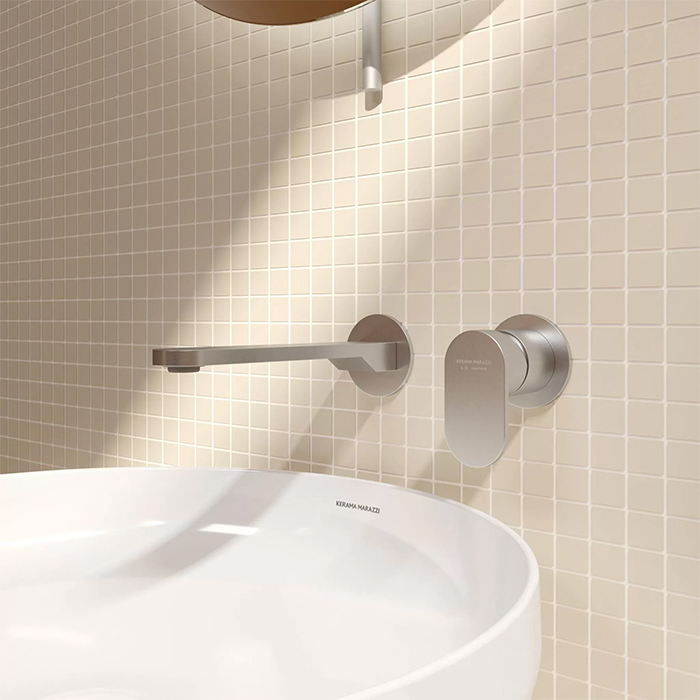 Kerama Marazzi Siara Смеситель для раковины, встраиваемый, цвет: нержавеющая сталь