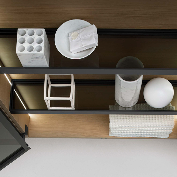 Falper Butler Шкаф подвесной, 20х80х150см., с 2 дверцами, 3 полочки, цвет: rovere