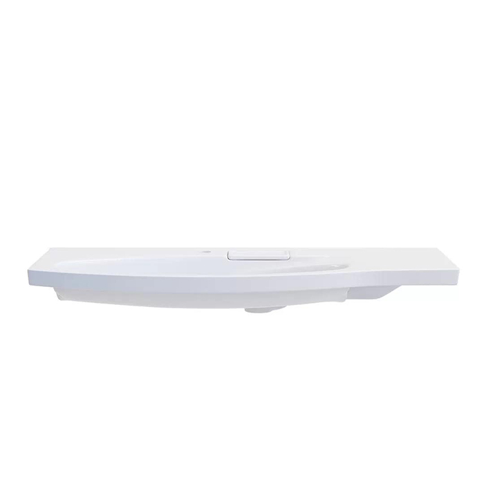 Kerama Marazzi Riva Раковина 100.7х48х15см., накладная, мебельная, с крепежом, левая, 1 отв., с переливом, цвет: белый глянцевый