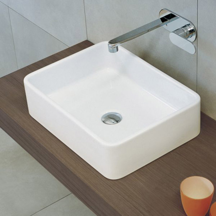Flaminia Miniwash Раковина 48x36x13 см, без отв., подвесная, цвет: белый