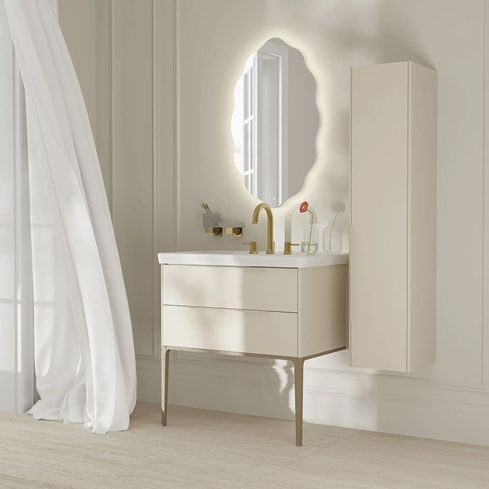 Kerama Marazzi Elegance Зеркало 52см., подвесное, сенсор. смена цвета подсветки и диммер., цвет: белый