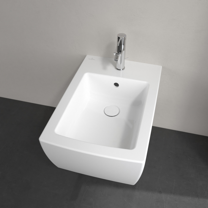 Villeroy&Boch Memento 2.0 Биде подвесное 37.5х56х23см., 1 отв., цвет: альпийский белый