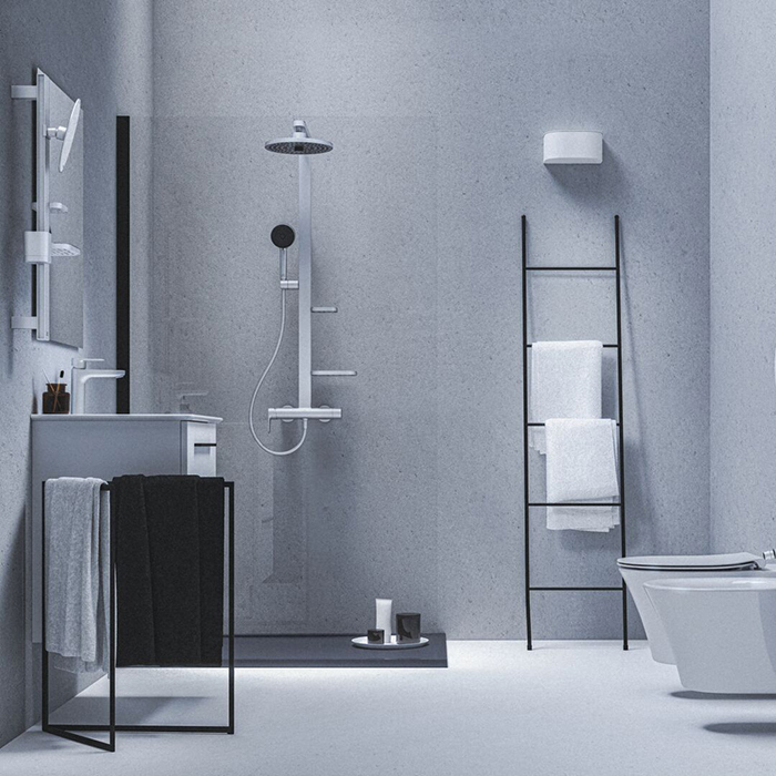 Ideal Standard Alu+ Комплект аксессуаров, штанга 70см., увеличительное зеркала 20см., полочки 20.8см., стаканчик, маленькие полочки 13см., цвет: Серебряный