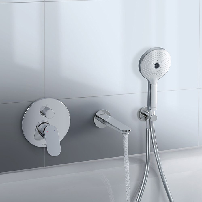 Duravit Wave Излив для ванны 20.2 см, настенный, цвет: хром