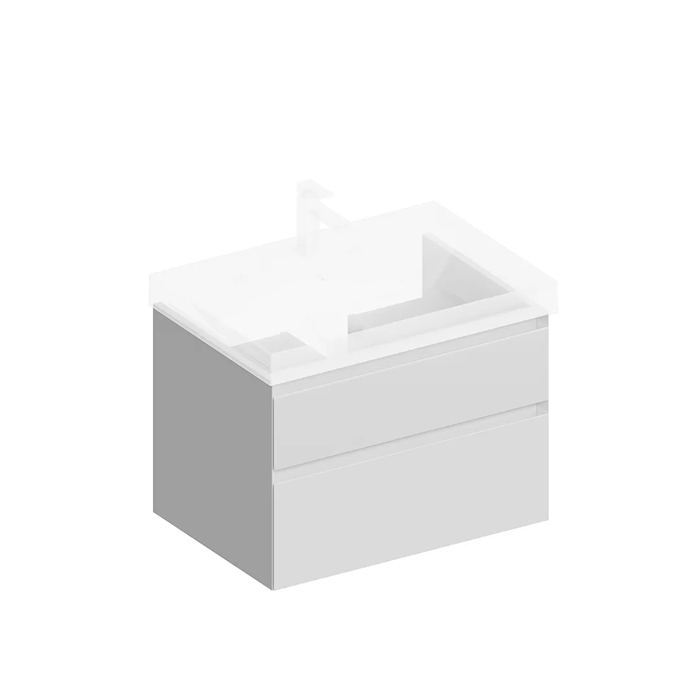 Kerama Marazzi Cubo Тумба 67.8х47х47.5см., подвесная, с ящиками, цвет: белый матовый