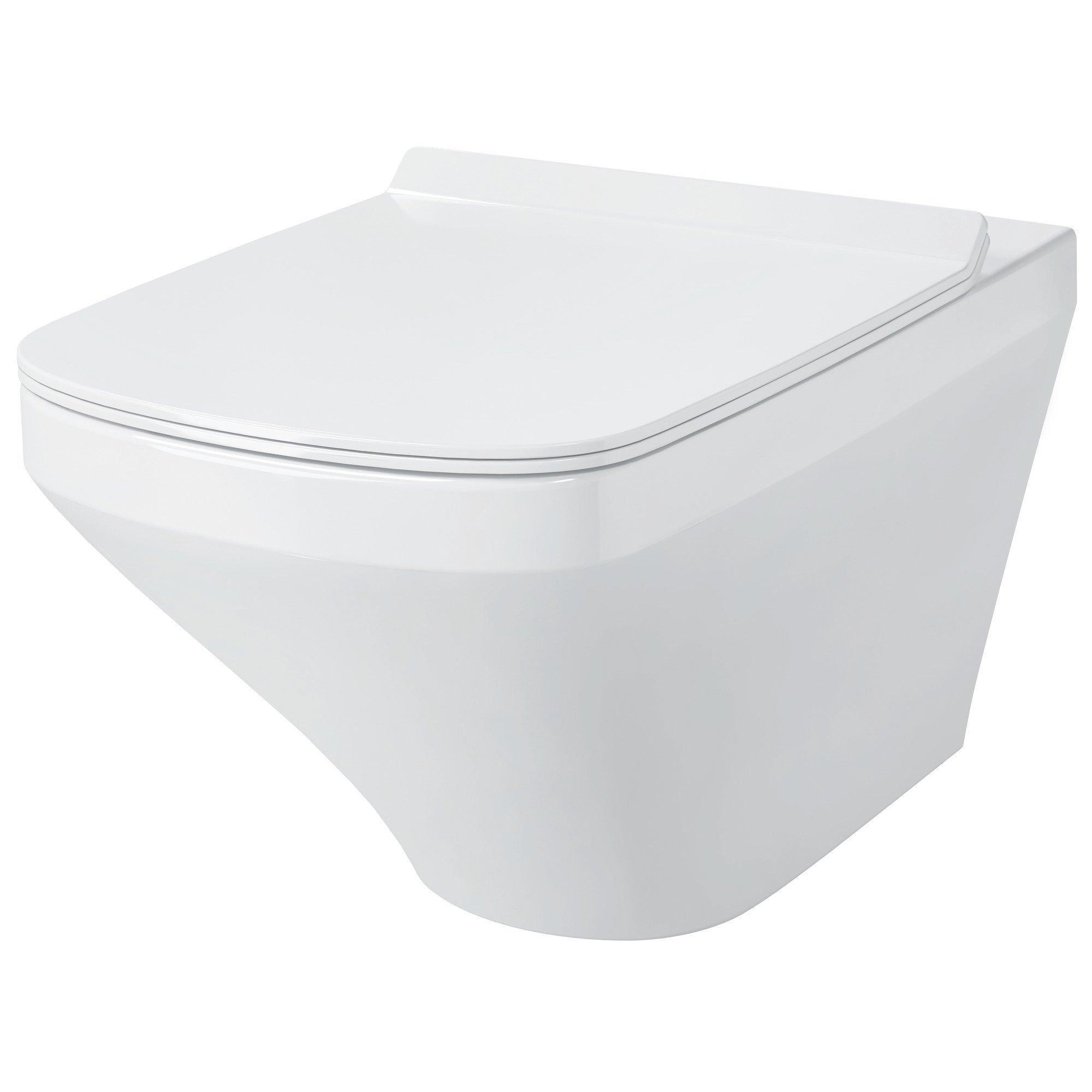 Duravit DuraStyle Комплект: подвесной унитаз Rimless 255109 37х54 см.+ сиденье с автоматическим закрыванием 006739,