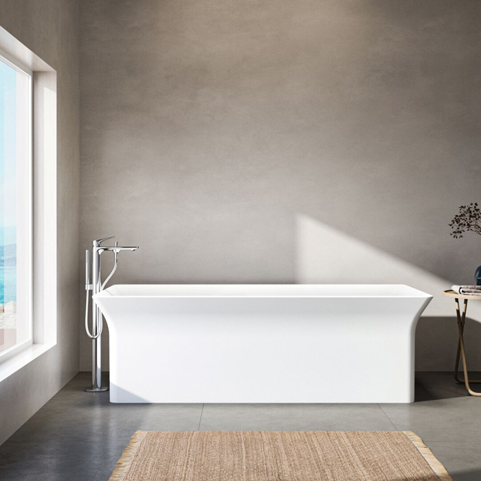 Ideal Standard La Dolce Vita Смеситель для ванны, напольный, ручной душ Stick, шланг для душа Idealflex 125см., для монтажа с A6133NU, цвет: хром
